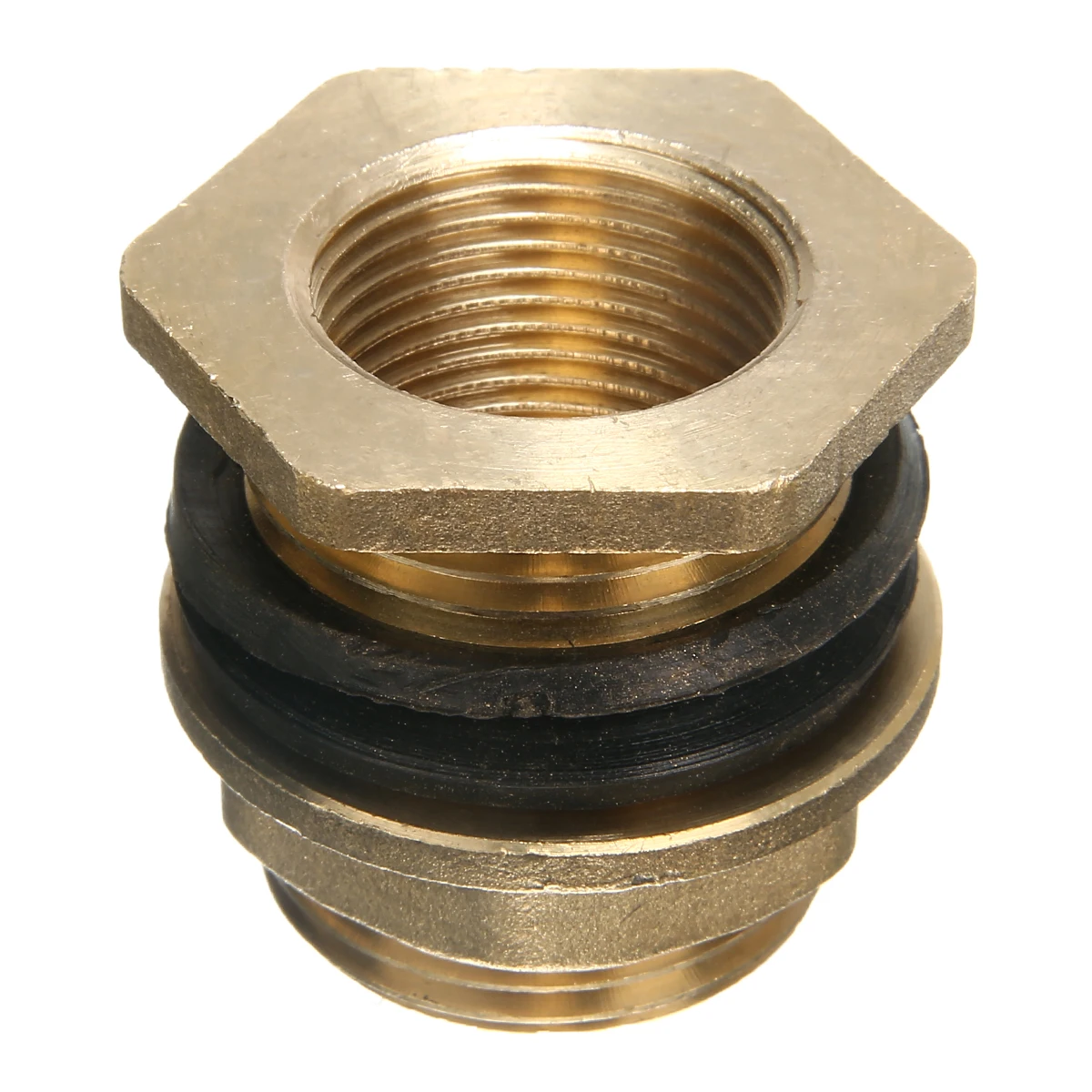 1PC Water Tank Connector 3/4" Female 1 " Male Soild Brass Water Joint Theaded Bulkhead Fitting For Garden Irrigation