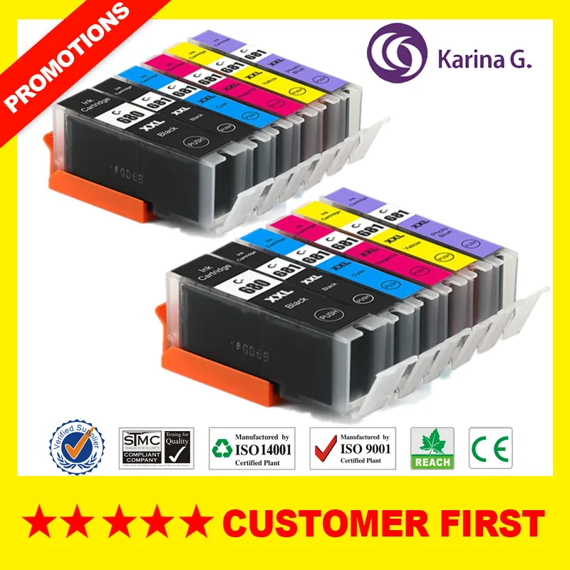 Совместим с чернильным картриджем Canon PGI680 CLI681 PGI 680 для PIXMA TS9160 TS8160 и т.