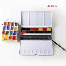48 Gird Металлические Пустые акварельные жестяные сковороды палитра краски Чехол Коробка для детей художника студентов начинающих профессионалов художественные принадлежности