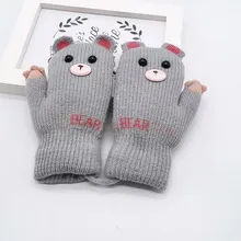 ARLONEET для малышей для девочек и мальчиков зимние вязаные Утепленные перчатки вязаные варежки полный figer сшивание мультфильм плюс бархат теплые перчатки CO22