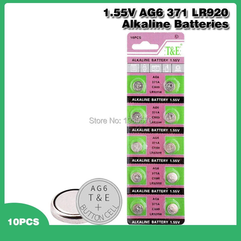 Щелочные батареи AG6 SR290SW SR920SW V371 D371 LR920SW LR921 SG6 SR69 SB-AN 280-31 10 шт. | Электроника