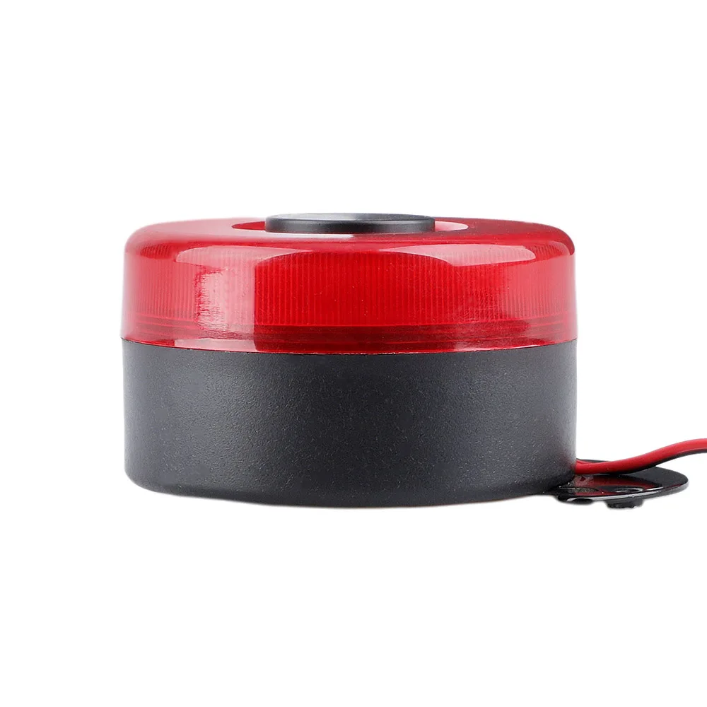 DC 12V-24V 105dB 경고음 역방향 비퍼 에어 경적 경고 사이렌, 6 사운드 신호 백업 알람 경적, 빨간색 LED 자동차 보트 트럭용