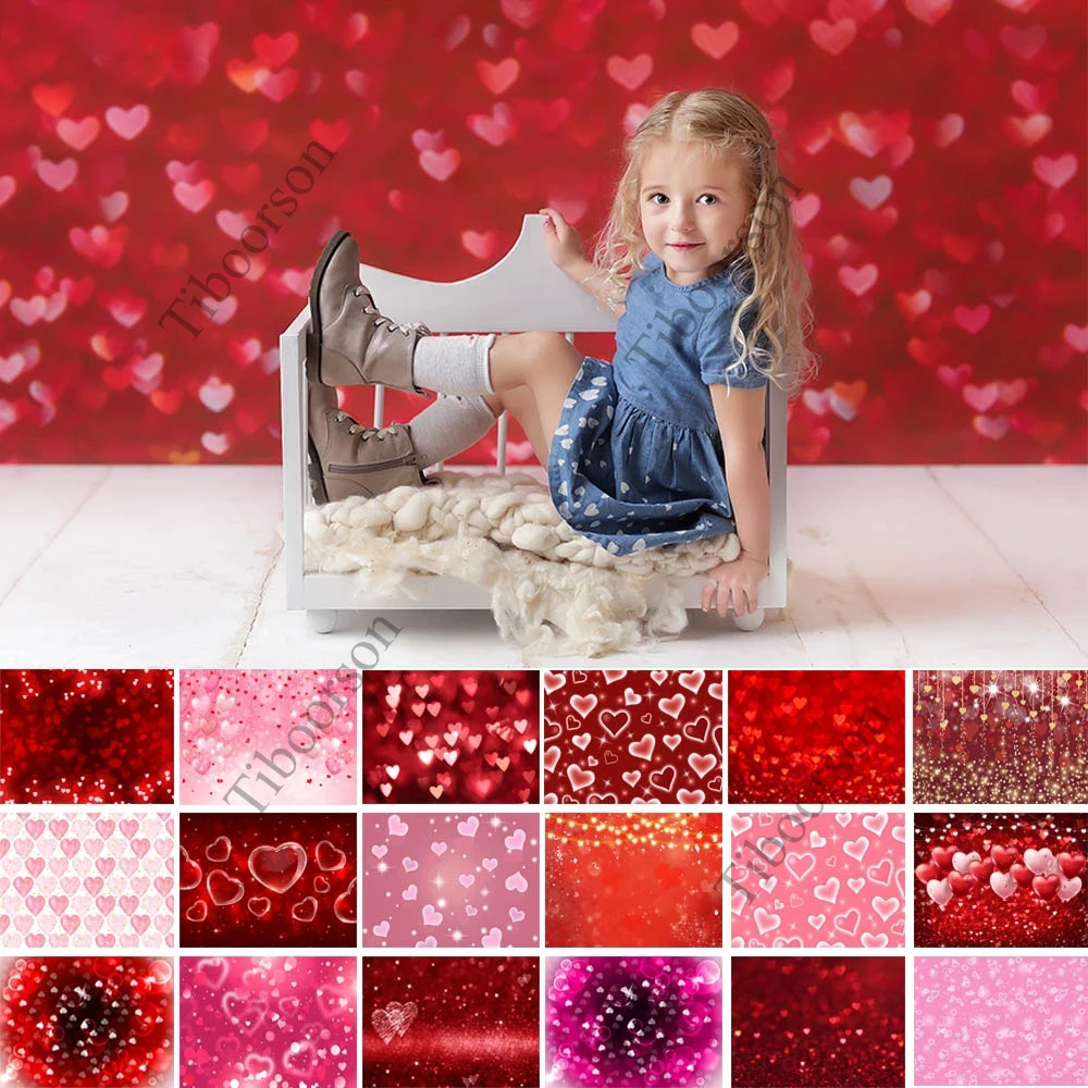 

Valentines Day Photography Backdrops Dreamy Shiny Love Heart Light Bokeh Glitter Kid Baby Portrait Wedding Photocall Decoration