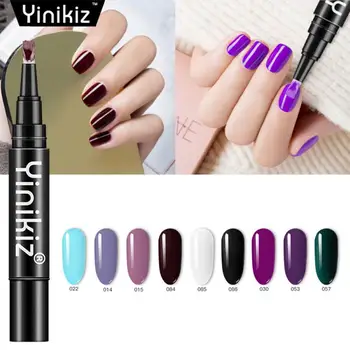 

2020 Nail Polish Pen Need Cured By UV LED Lamp Soak-Off White Color For Nal Art Gel Lacquer One Step Solid Color Nail Art Gel