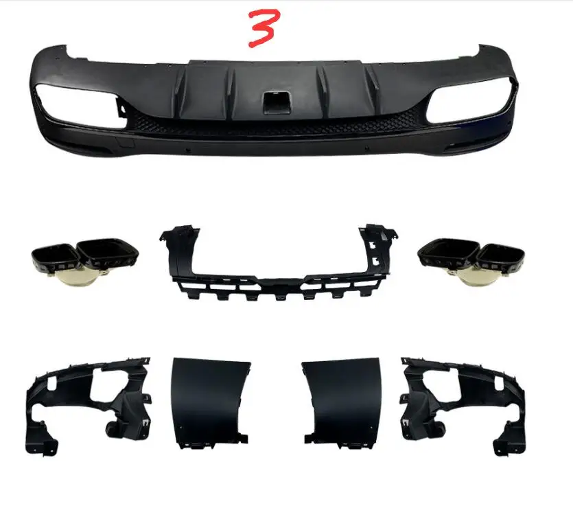 메르세데스-벤츠 GLE GLS V167 X167 2020 + GLE63 amg용 리어 립, 리어 립 테일 립 테일 쓰로트 개조 테일 쓰로트 어셈블리