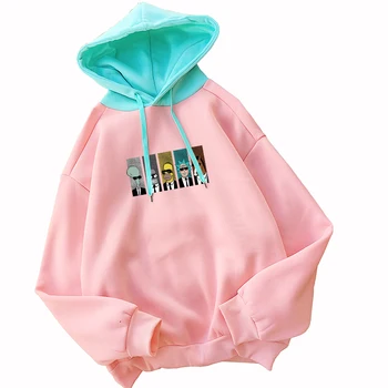 

Horse Man Pullover Female Fashion Loose Hip Hop Thick Streetwear Hooded High Quality Funny Contrast Color Patchwork Hoodie Women