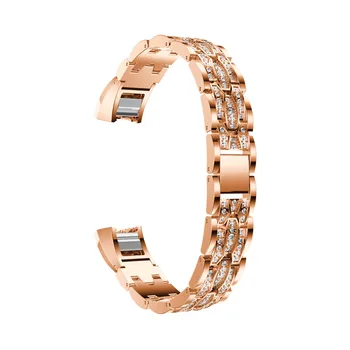 

Carprie Stainless Steel Crystal Watch Band Wrist Strap Replacement For Fitbit Alta Hr/fitbit Alta Smart Watch Accessories
