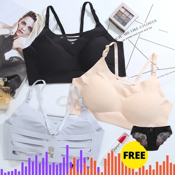 

New Product Women's Underwireless Sleeping Underwear One Piece Bra Backless Comfortable Sports Bra