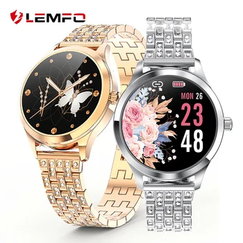 

LEMFO LW07 Smart Watch Women 2.5D DIY Watch Face IP67 Waterproof Lady Smartwatch 2020 For Android IOS Phone Fitness Bracelet