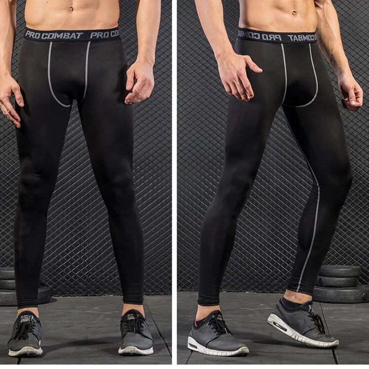 

Sports Running Fitness Pants Men's Quick-Dry Breathable Set Basketball Leggings Elasticity Yoga Training Solid Color Leggings