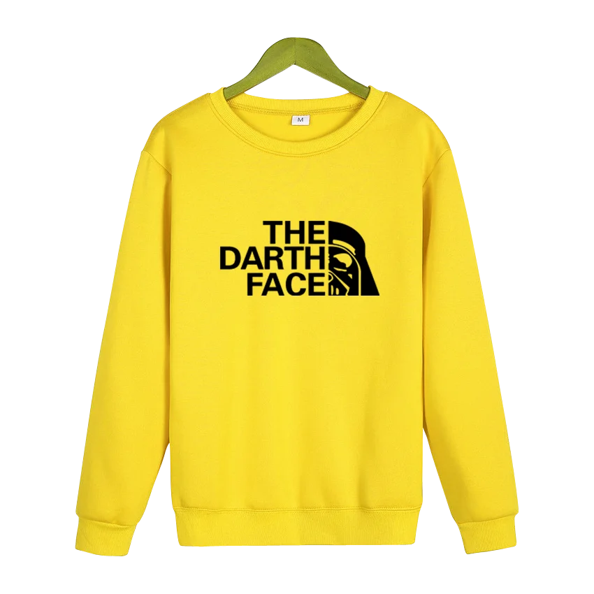 Star Wars The Darth Face рубашка с Вейдером мужская толстовка с круглым вырезом и свитшоты зима осень Повседневный хип хоп пуловер Топы - Цвет: Yellow1