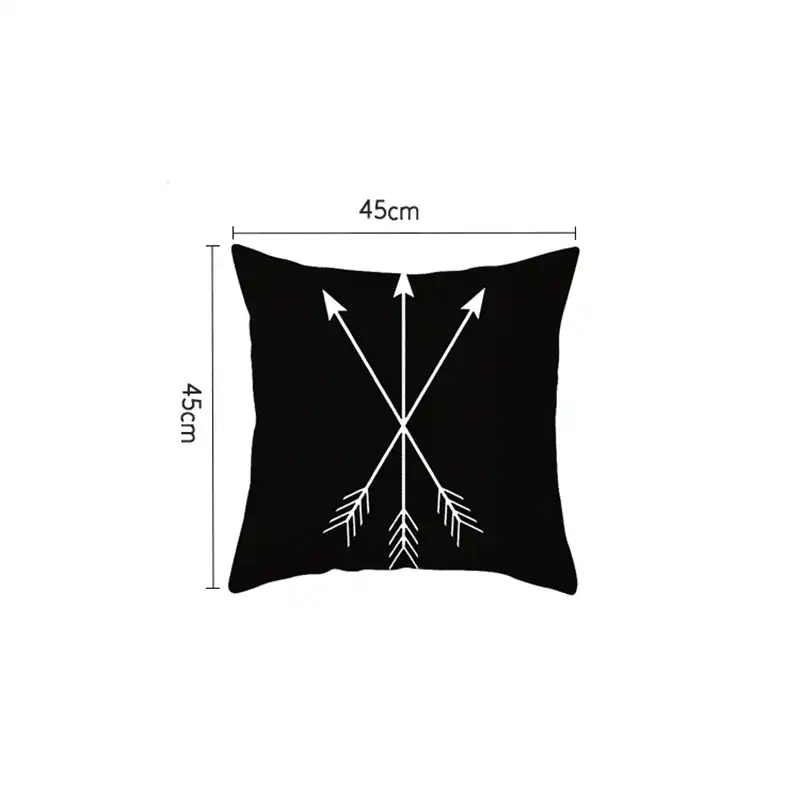 45*45 см квадратная наволочка в скандинавском стиле, мягкая бархатная наволочка с геометрическим рисунком, черная и белая наволочка для плохих объятий, новогодний декоративный текстиль