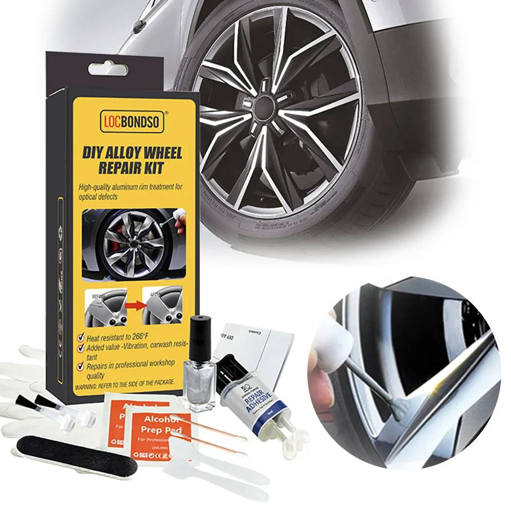 Wheel Scratch Repair Wheel Touch-Up Kit Car DIY Alloy Wheel Repair Adhesive  Kit General Purpose Black Paint Fix Tool For Auto - AliExpress