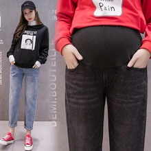 Новинка; джинсы для беременных; Модные свободные джинсы для беременных; укороченные брюки для папы; Джокер для беременных