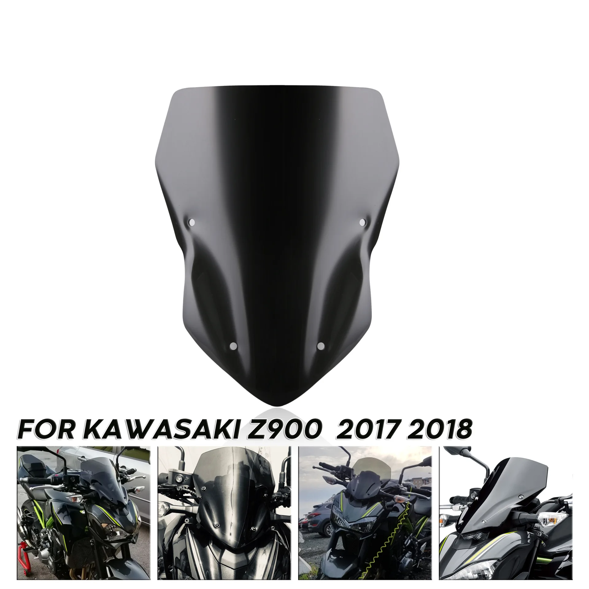 Мотоциклетные пластиковые ветрового стекла дефлекторы заменяет для Kawasaki Z900 ZR900 2017 2019|Козырьки от ветра и