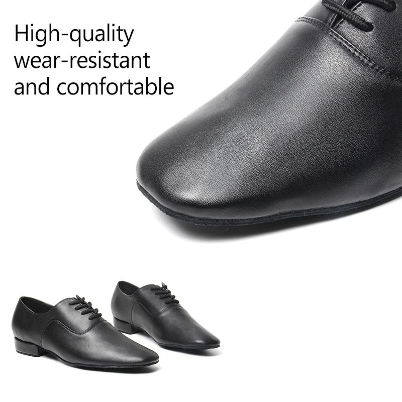 DKZSYIM Men Dance Shoes Latin Ballroom dance shoes Modern Indoor Shoes Men Tango Shoes Dance Sneaker For Boy heeled 2.5cm 3