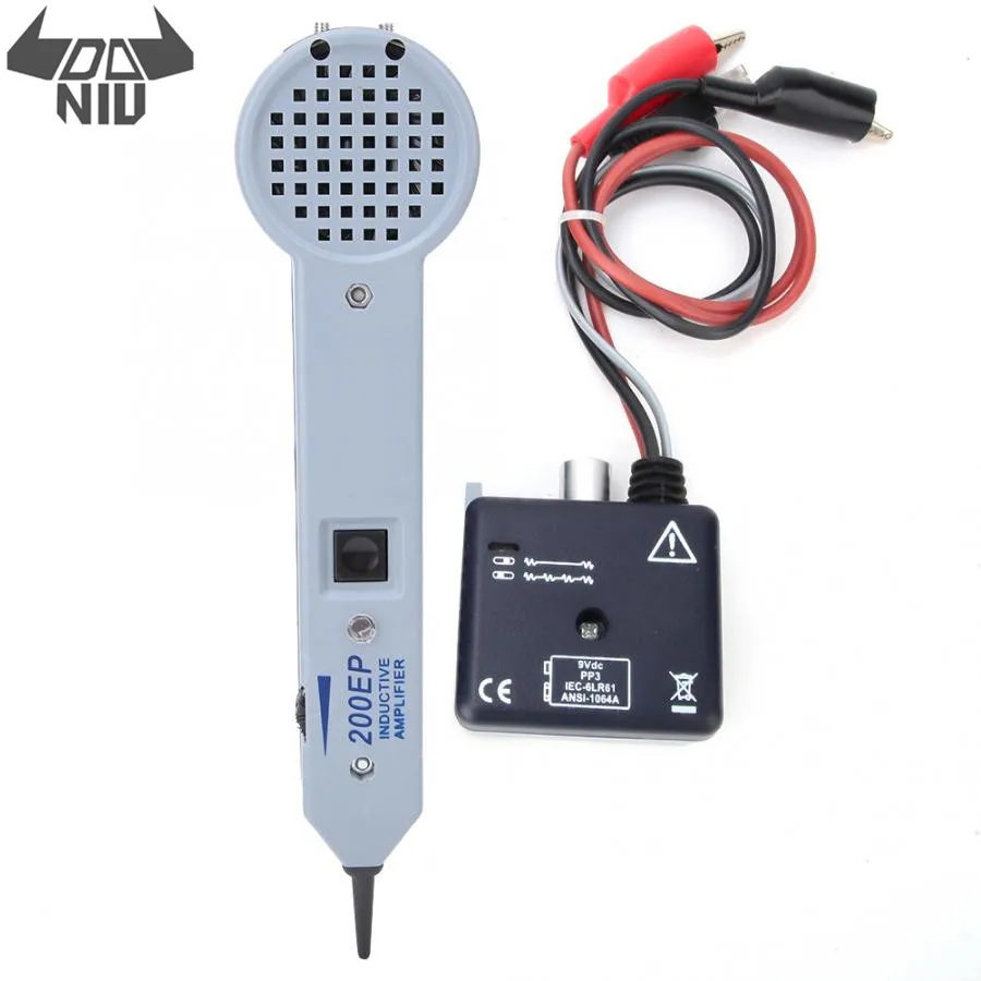 

DANIU High Accuracy 200EP Network Cable Tester Tone Generator Inductive Amplifier with Adjustable Volume Wire Tester Tool