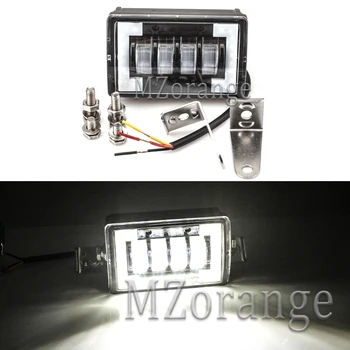 

MIZIAUTO 4.76inch work light Off Road Halo LED Driving Light Bar with White DRL For Wrangler Truck Work Light Bar Fog Light