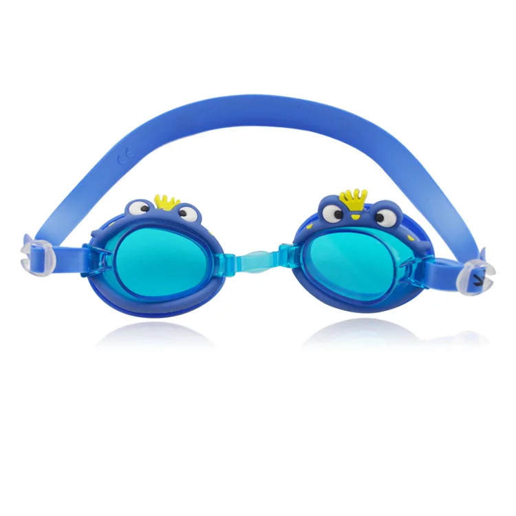 MYSTYLE, очки для плавания, детские, мультяшная лягушка, HD, водонепроницаемые, противотуманные, для детей, для плавания, ming, очки, 4 цвета, для плавания, очки для мальчиков и девочек - Цвет: Синий