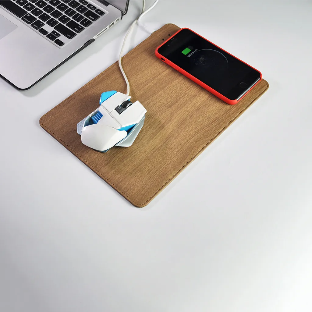 10 Вт Беспроводная зарядка USB+ Micro мыши, коврик для мыши 30x21x0,54 см 50 см кабель для передачи данных игровой компьютер ноутбук офисная мышь наручные Pad-L826