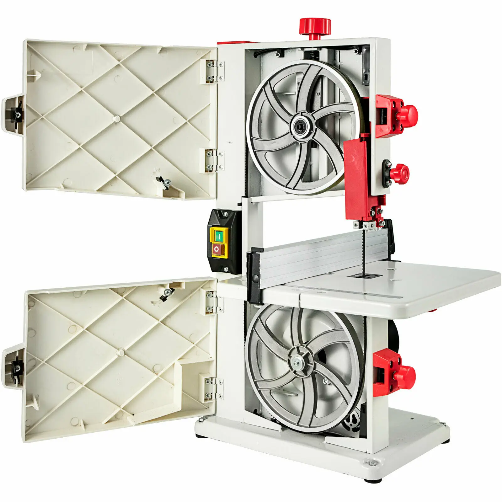 Woodworking Sawing Machine Band Saw Workshop Bench Top Bandsaw 200mm Cutting Wood 350W DIY Table Blade