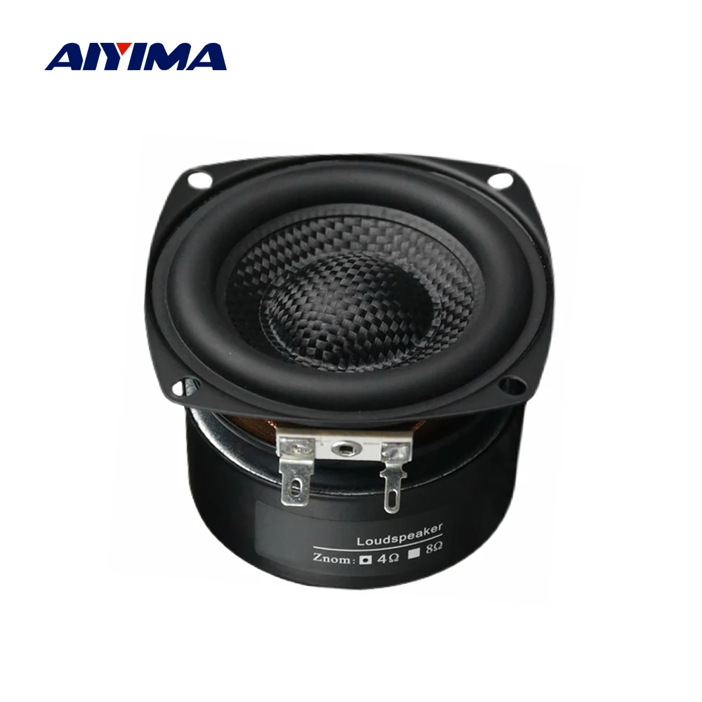 AIYIMA 1Pcs 3 Inch Woofer Speaker Fiberglass High-stroke Power HiFi Home Theater Bass 4 8 Ohm 50W Loudspeaker | Электроника