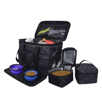 

LJL-Top Dog Travel Bag Airline Approved Travel Set for Dogs of All Sizes Stores All Your Dog Accessories Includes Travel Bag