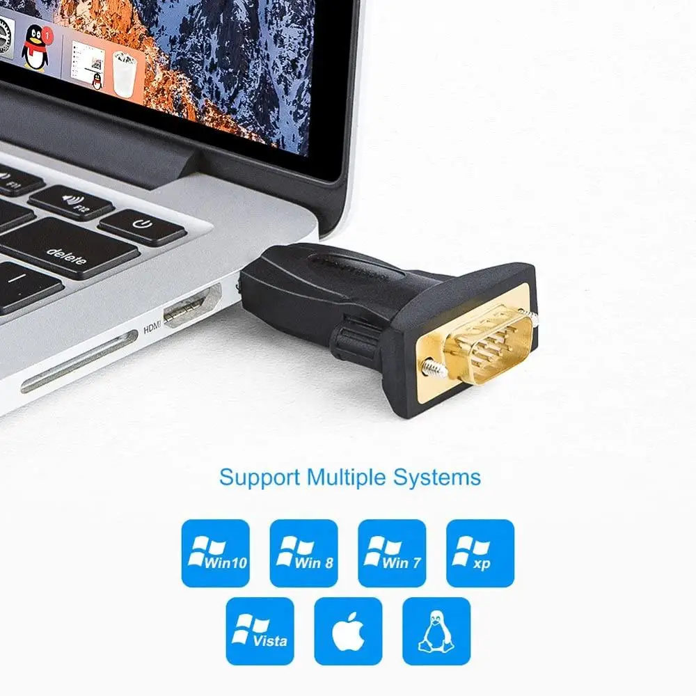 Адаптер USB RS232 с чипсетом FTDI последовательный конвертер Male DB9 для кассового