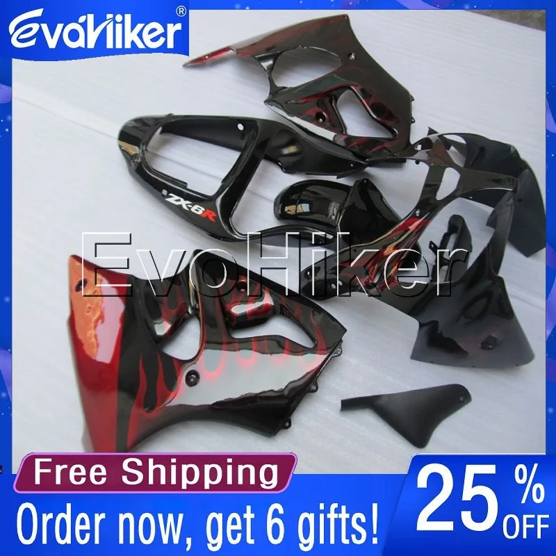 

Мотоциклетный хомут на заказ для ZX6R 2000 2001 2002, красное пламя ZZR600 05 06 07 08, литьевая форма для обтекателя мотоцикла + подарки