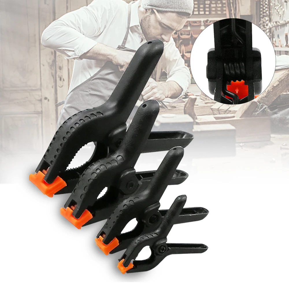 

1pc 2 3 3.5 4 6 Inches Woodworking Plastic Spring Clip Clamp DIY Woodworking Tools for Photo Studio Background A-shape Wood Clip