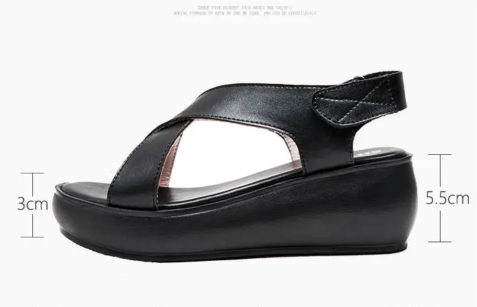 GKTINOO Women's Sandals Genuine Leather Platform Sandal 2024 Summer Gladiator High Heels Ladies Sandal Summer Shoes For Women