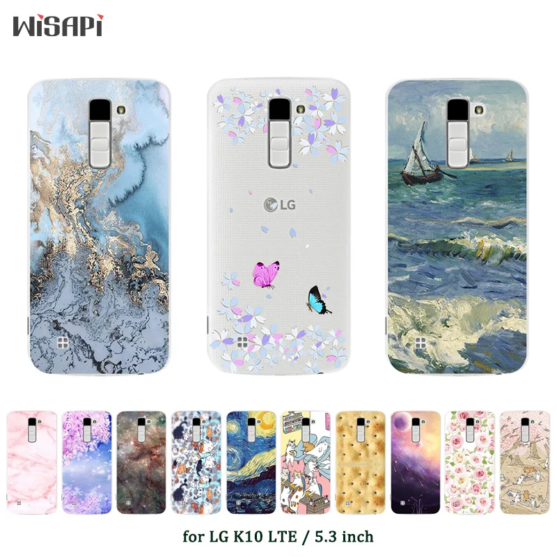Мягкий силиконовый чехол для LG K10 LTE K420N K430 K430ds F670 телефона Модный с принтом |