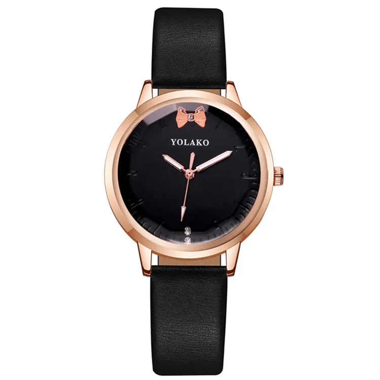 

Women Watches Relojes Para Mujer New Ladies Watch Brand Luxury Gift For Women Black Leather Strap Quartz Wristwatch Female Clock