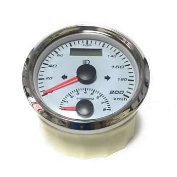 

200km/h GPS Speedometer With Tachometer 0-8000RPM 85mm High Beam Alarm Odometer With GPS Antenna Universal With Amber Backlight