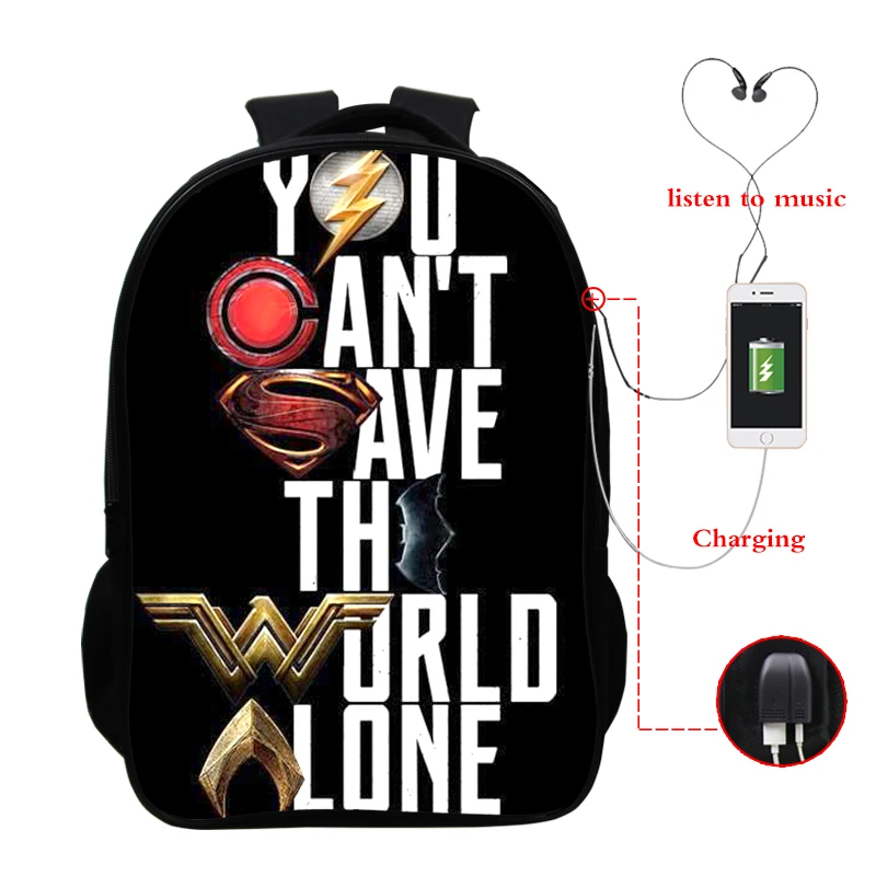 9 Рюкзак Marvel с вспышкой, многофункциональный рюкзак с USB зарядкой, корейские школьные сумки для подростков, девочек, мальчиков, рюкзак для ноутбука, дорожные сумки - Цвет: 9