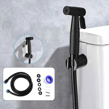 

Bathroom Shattaf Stainless Steel Douche Sprayer Self Cleaning Home Handheld Bidet Kit Wall Mounted Shower Health Care Hose