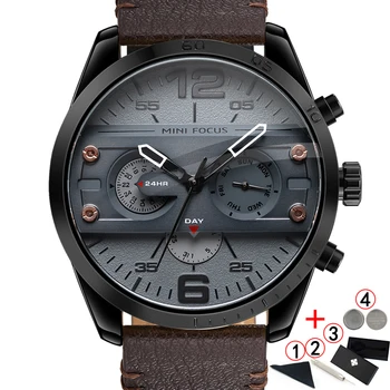 

Watches Men 2020 Luxury Brand Mini focus Fashion Sport Chronograph Watch Man Top Leather Strap Waterproof Male Clock Men 2019
