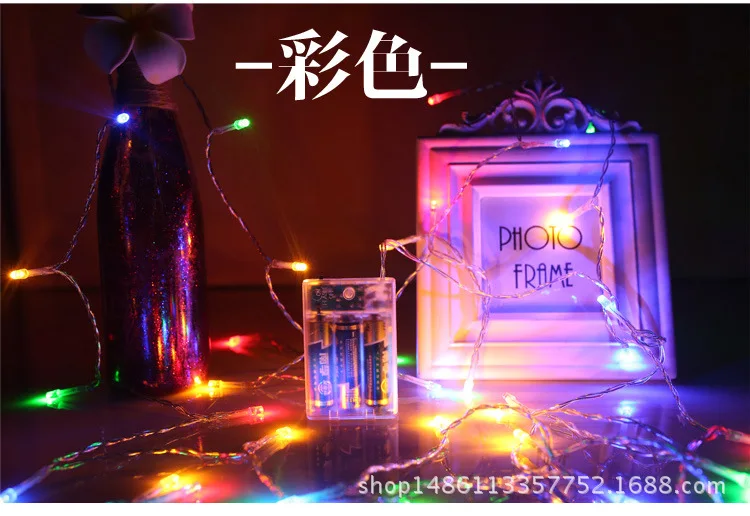 LED Colored Lamp Flashing Light String Lights Stars Lighting Chain Battery Light Holiday Small Bulb Christmas Tree Low Voltage D