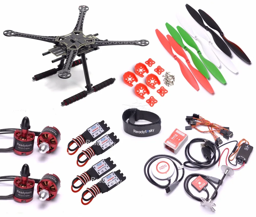 

S500 Quadcopter Frame Naza M lite M8N GPS w/ PMU Power Module 2212 920KV Motor 30A Simonk ESC 1045 propeller Super combo