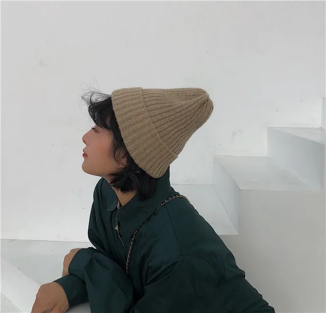 SHENGPALAE, новинка, модная осенне-зимняя вязаная шапка для женщин, 11 цветов, гибкая Повседневная женская шапка(покупайте бесплатно) A143