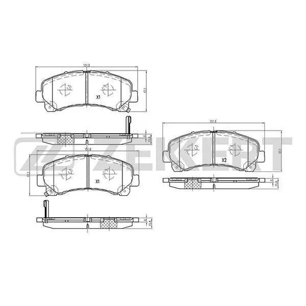 Колодки торм. диск. перед Chevrolet Trailblazer(31UX) 12- Isuz