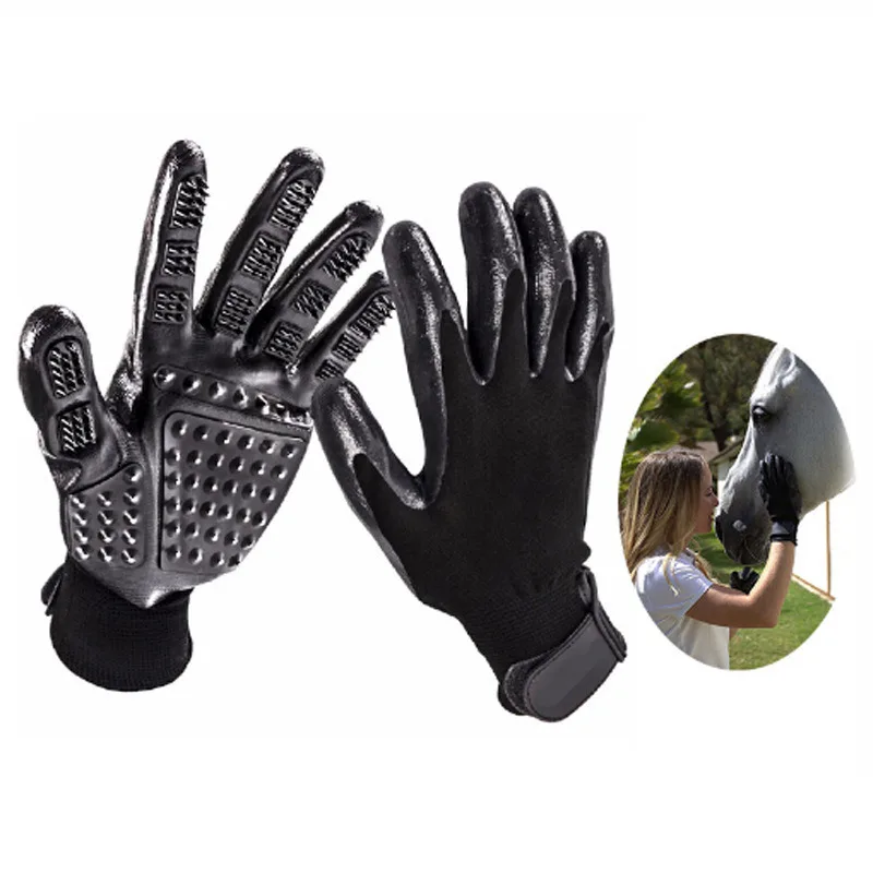 

1 Pair Grooming Glove for Cats Soft Rubber Pet Hair Remover Dog Horse Cat Shedding Bathing Massage Brush Clean Comb for Animals