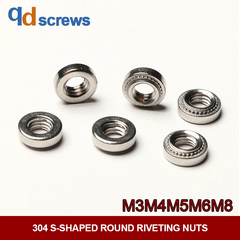 

304 M3M4M5M6M8 S-shaped round stainless steel nuts for riveting nuts