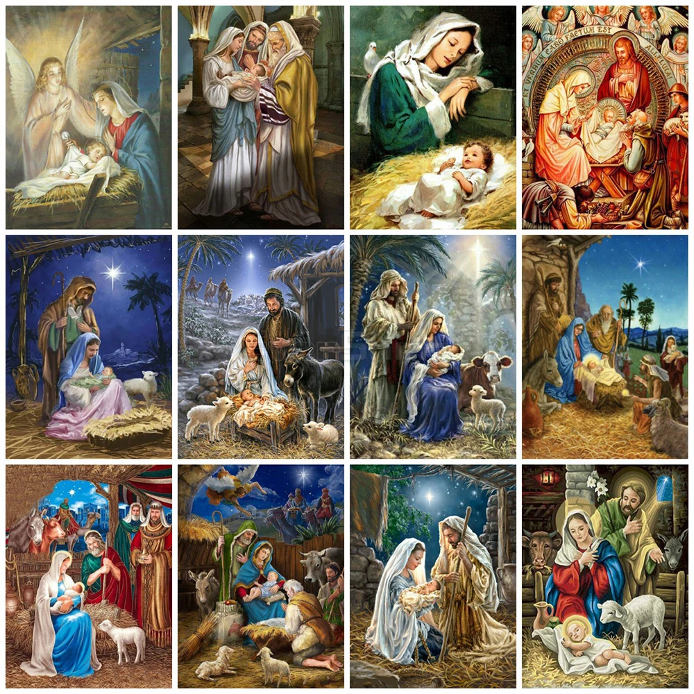 EverShine Diamond Painting Full Square Religion Embroidery Portrait Picture Rhinestones Mosaic Icons Art Hobby Gift | Дом и сад