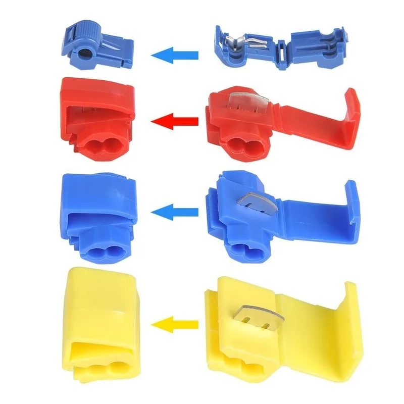 

65pcs/set Electric Crimp Terminal Cable lip Wire Terminals lossless Joint Red Blue yellow Quick Connection Clip Crimping Tool