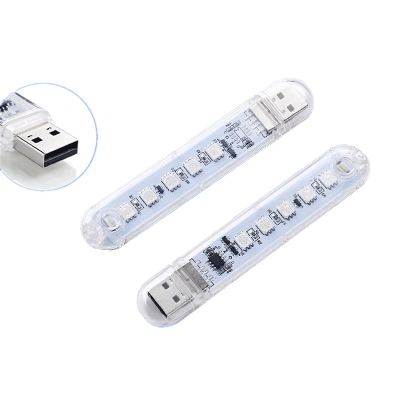 Mini USB 5V LED Lamp 24LEDs Reading Computer Power Bank Desk Night Light x E6Y4