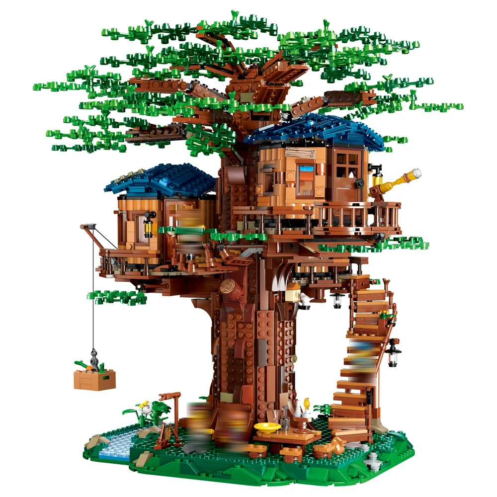 

21318 The biggest tree house Include Yellow/Green Leaf Ideas Model 3117Pcs Building Blocks Bricks Toys For Children 6007