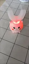 XaoMi-cepillo de dientes eléctrico inteligente de silicona para chicos, ultrasónico, automático, con patrón de dibujos animados, 360 grados