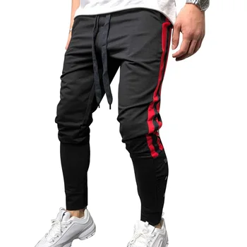 

Mens Casual Cotton Trousers Patchwork Hip Hop Pants Men Pencil Pants Joggers Sweatpants Casual Fashion Workout Pant