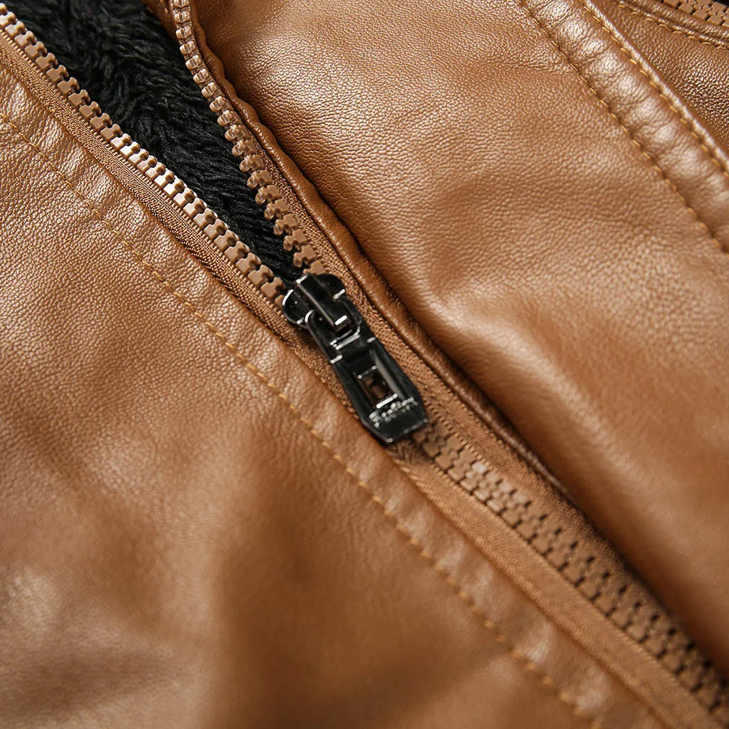 Модная мужская куртка осень зима бархат искусственная кожа пальто уличная Тренч длинное пальто Верхняя одежда Мужская одежда